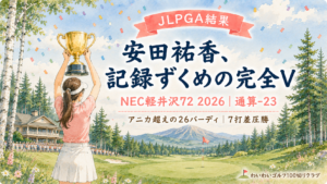 NEC軽井沢72ゴルフトーナメント2026 安田祐香が記録ずくめの完全優勝