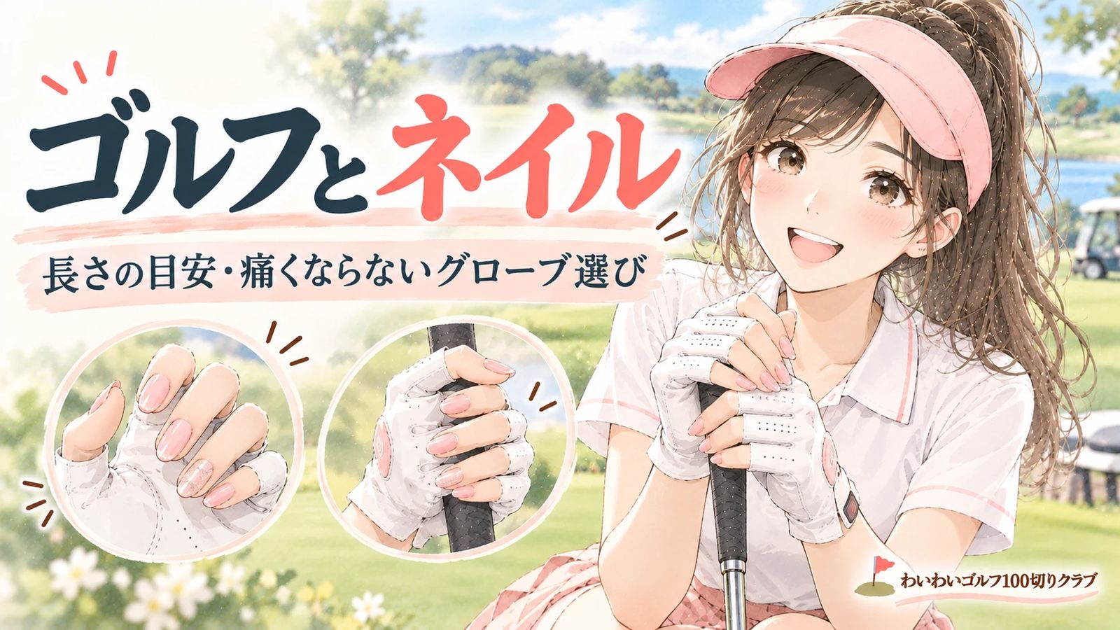 ゴルフとネイル｜長さの目安・痛くならないグローブ選び（りな）